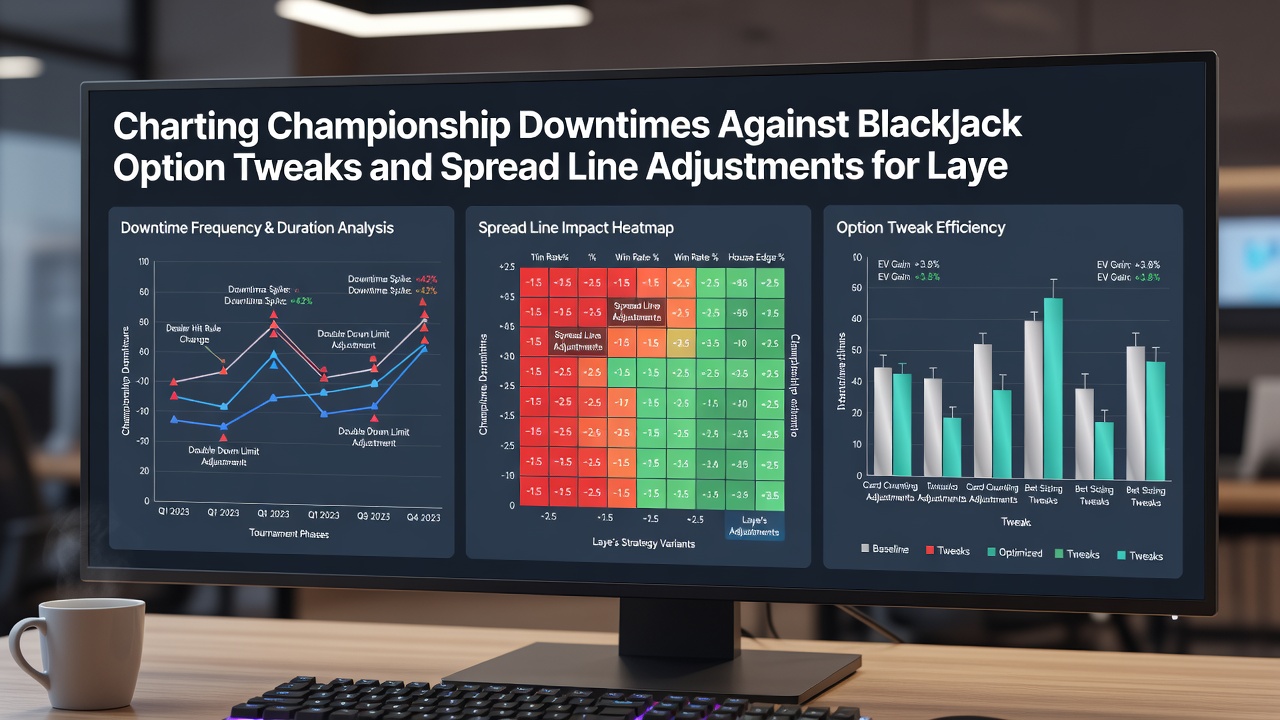Spreadsheet overlay comparing spread line movements with blackjack payout percentages across regional operators
